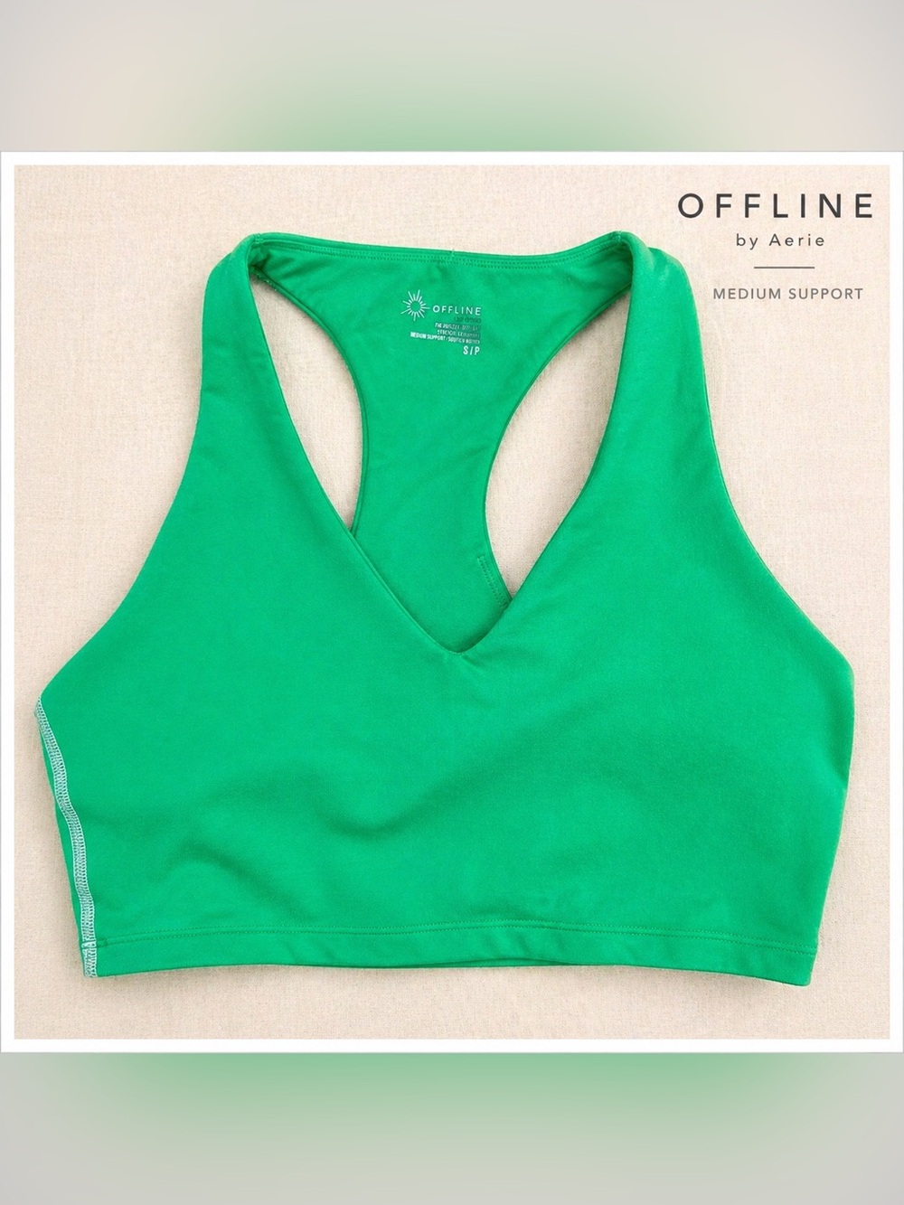 Green Racerback Bralette - Picture 2 of 6